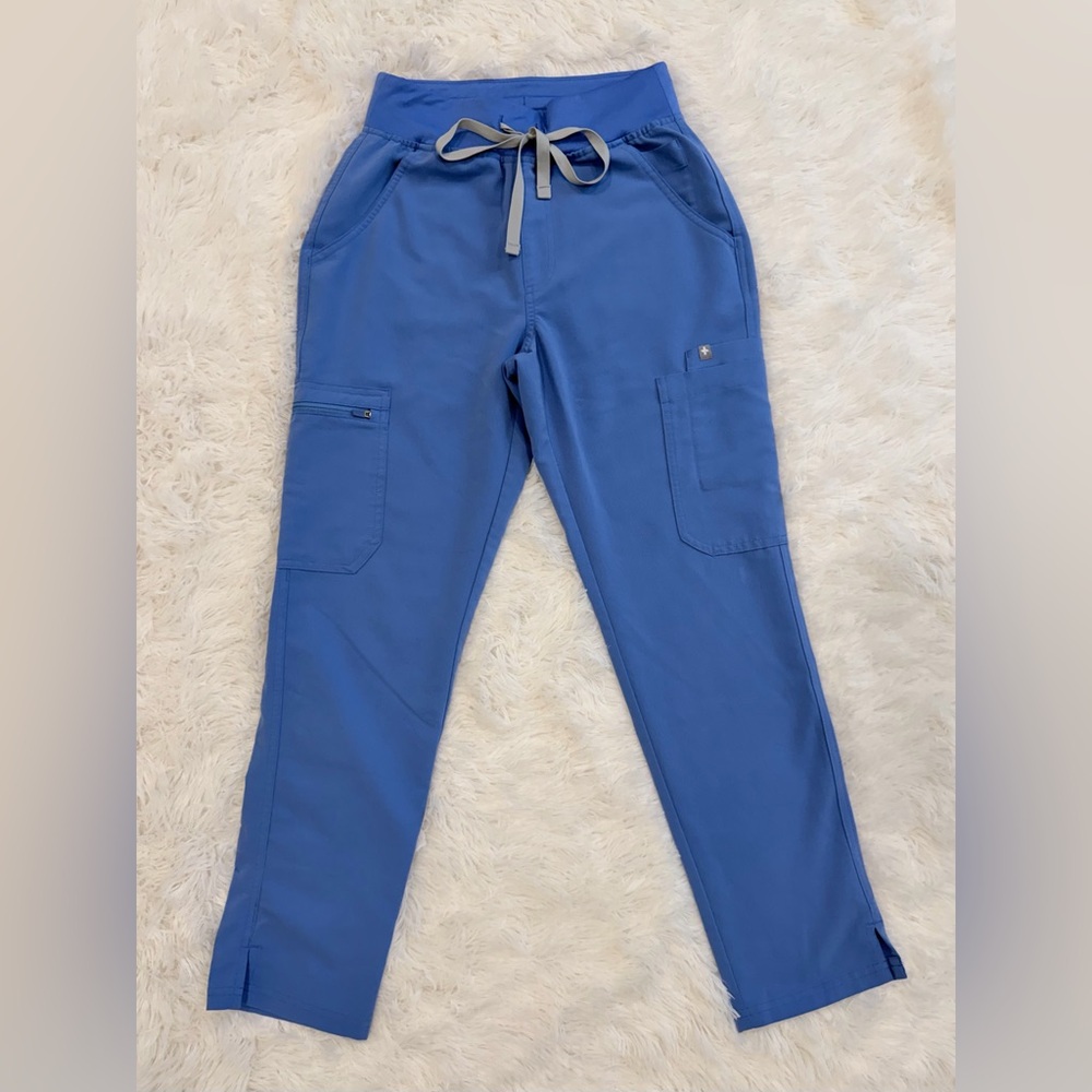 Figs Women’s Yola Skinny Scrub Ceil Blue XS Petite